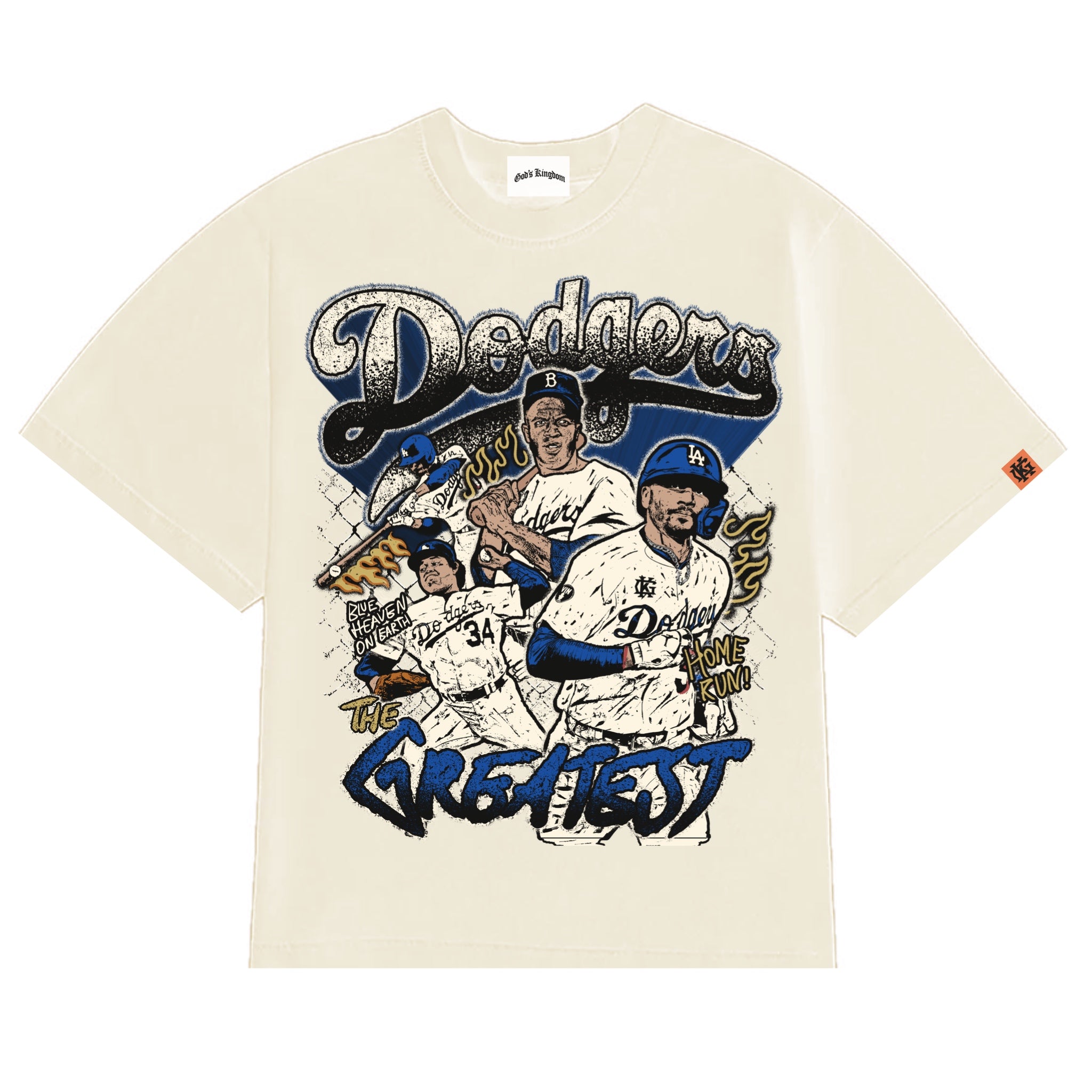 “Go Dodgers” 💙 Cream Tee