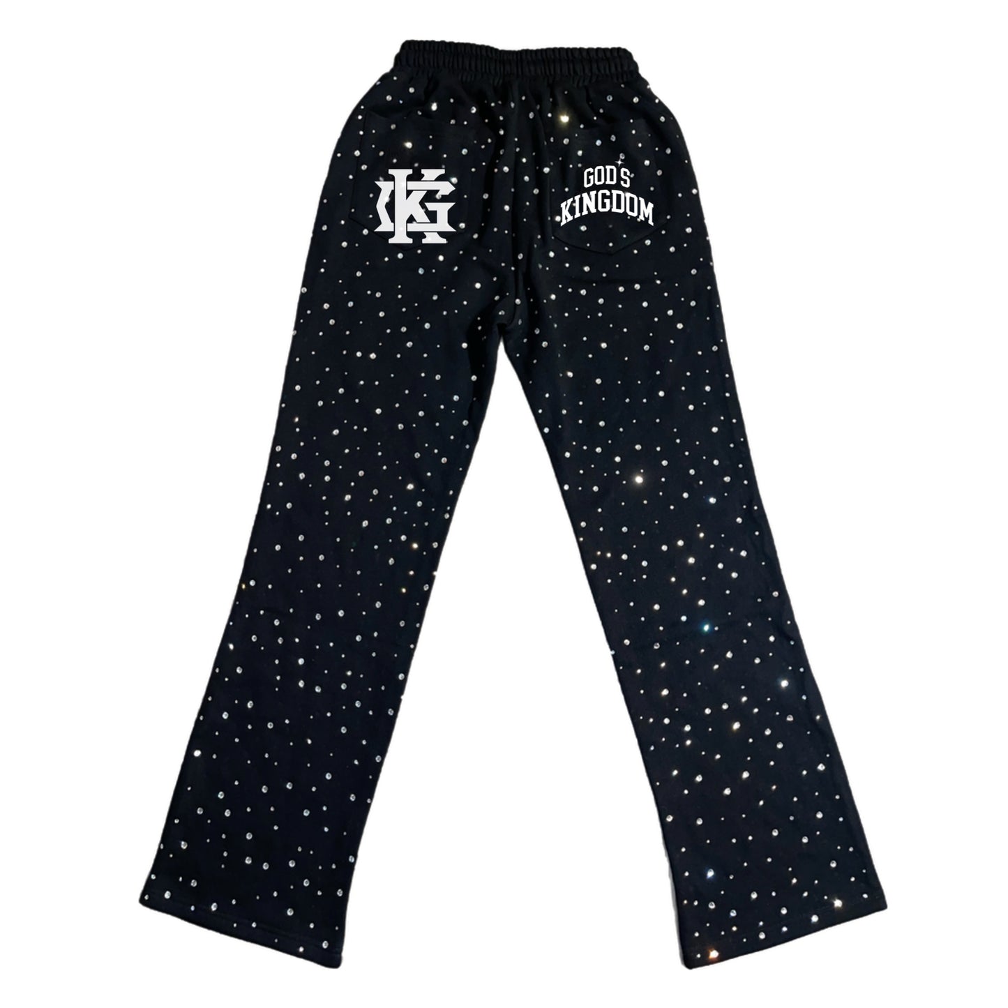 God’s Kingdom “Infinity” All Over Rhinestone Sweatpants