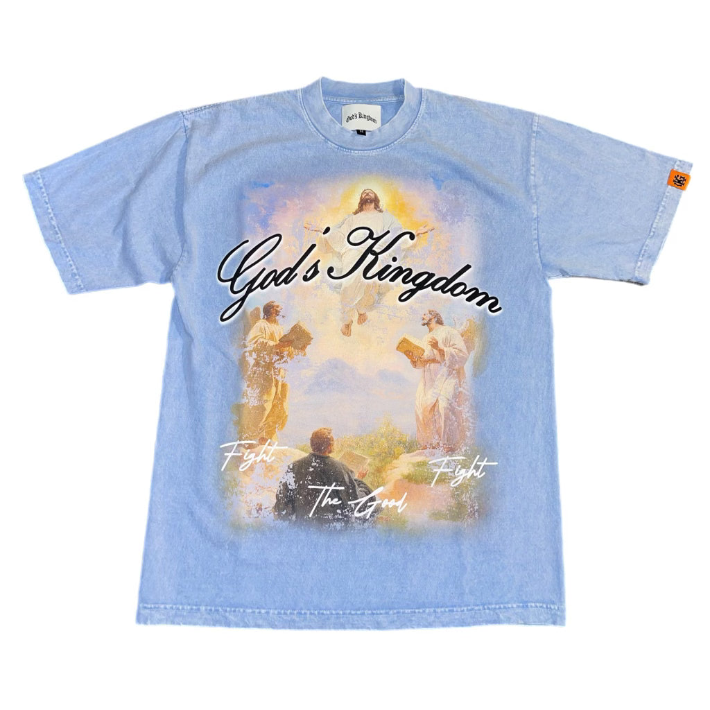 "Fight The Good Fight" Sky Blue Tee