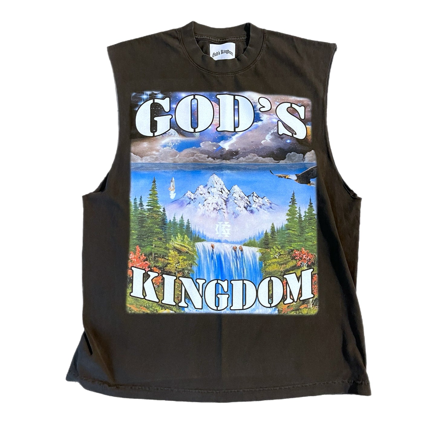 “Heaven On Earth” Muscle Tee (Vintage Black)