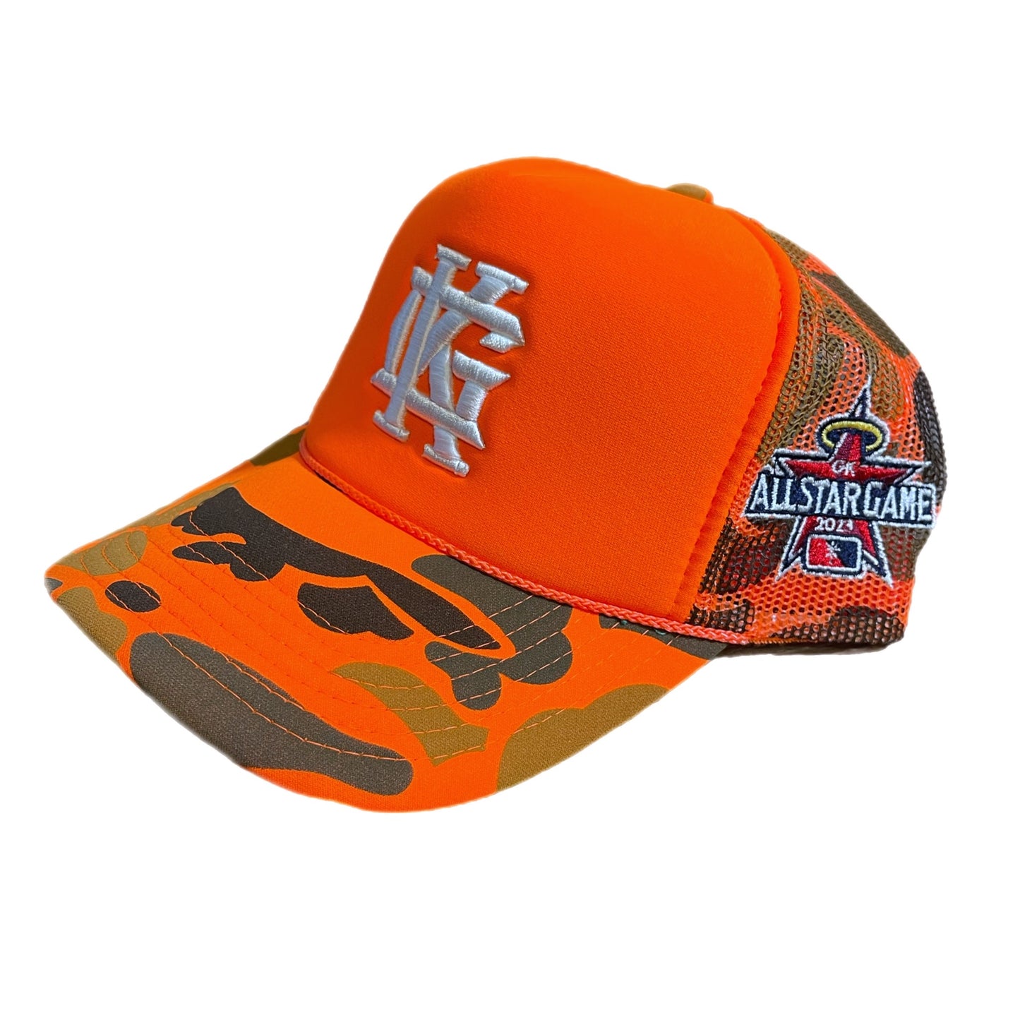 "Camo" Orange Trucker Hat