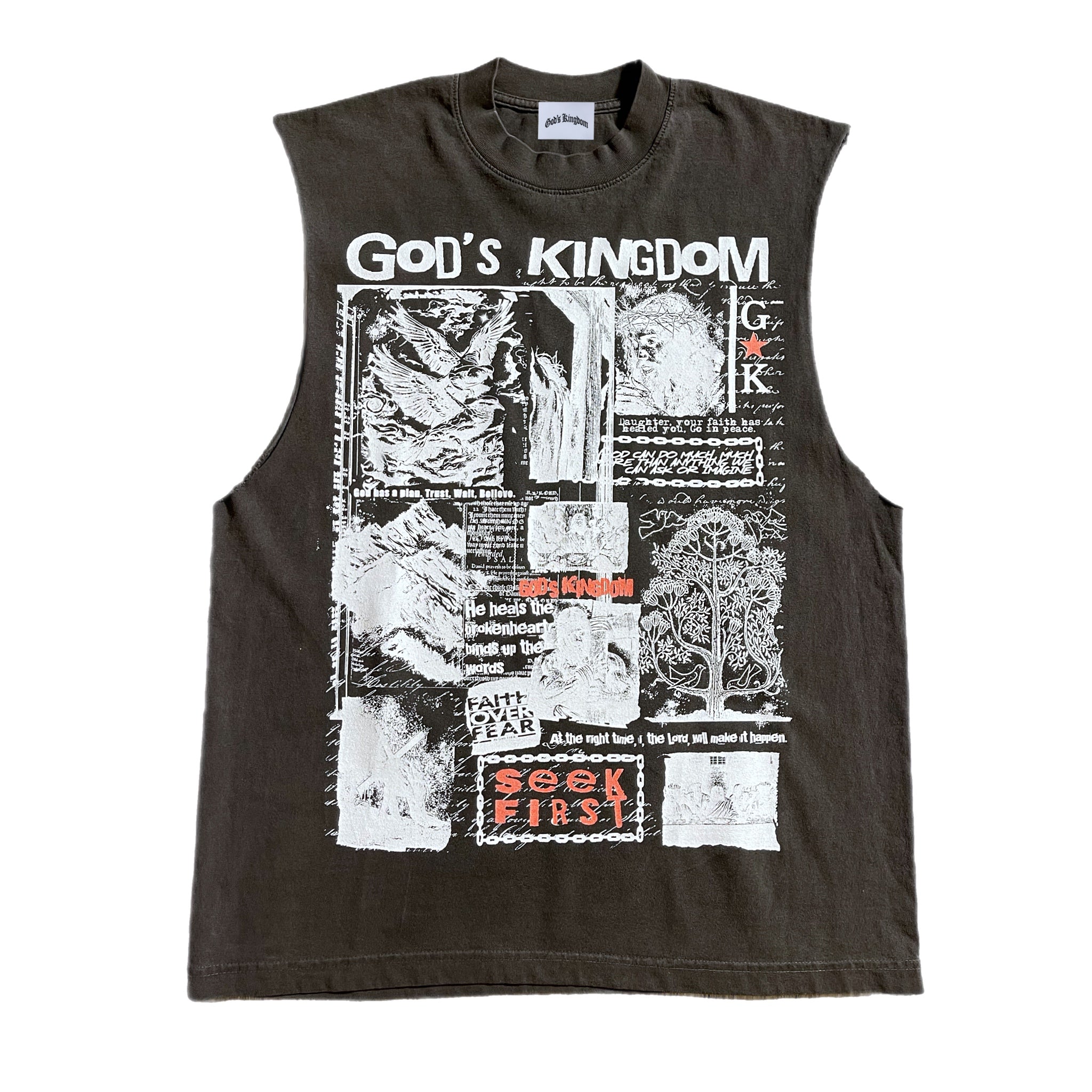 Jesus “Collage” Muscle Tank (Vintage Black)