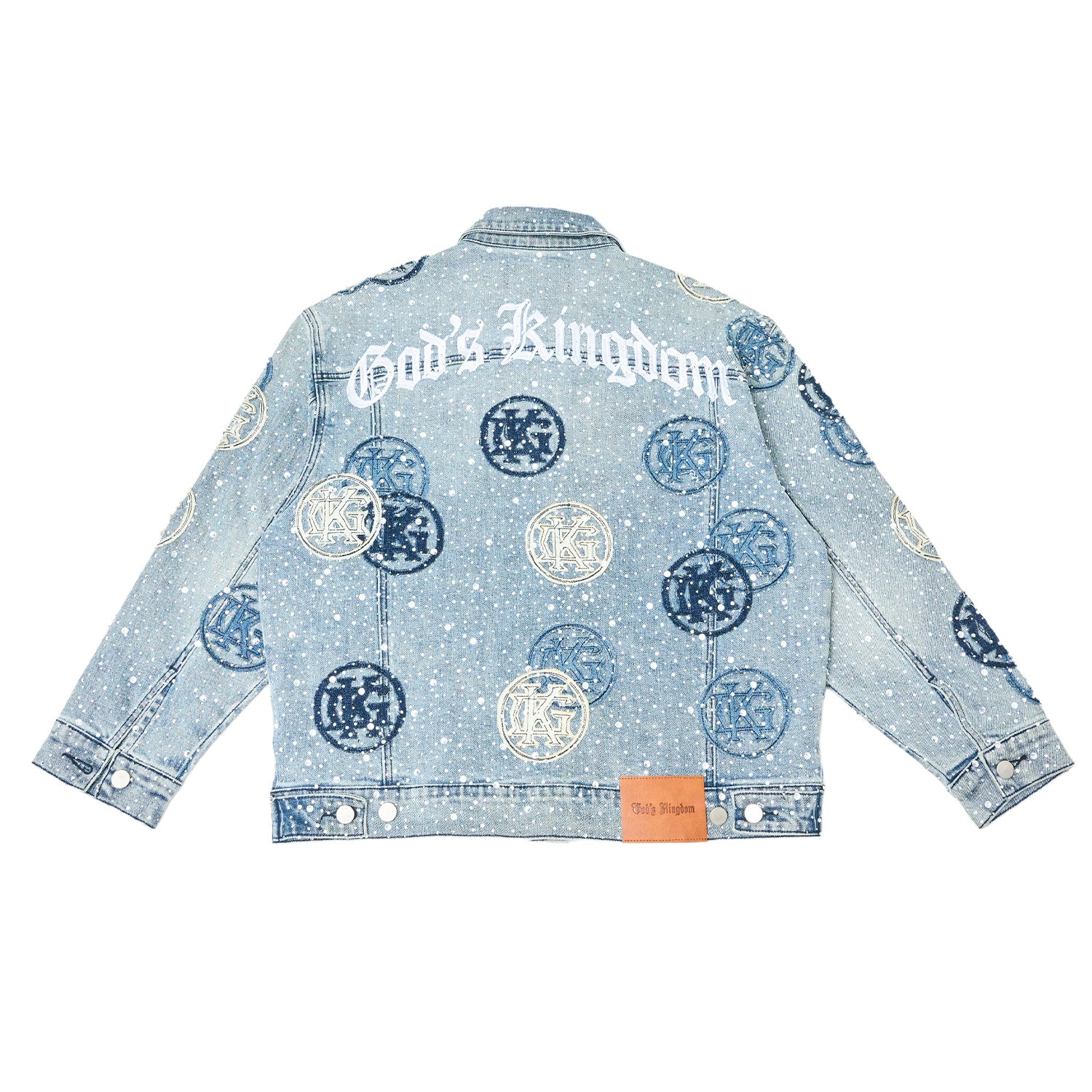 "Divinity" Denim Patchwork Rhinestone Jacket