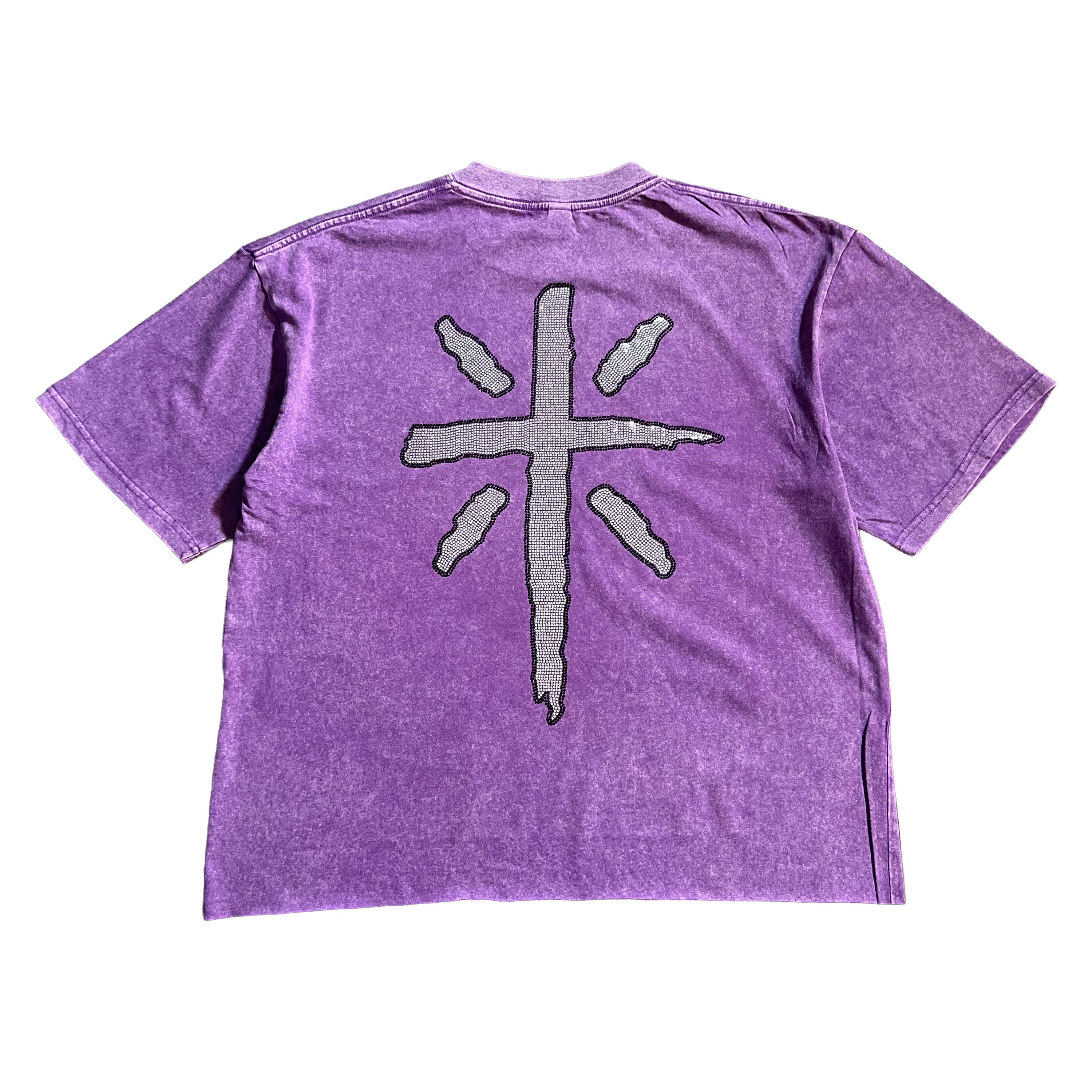 Rhinestone “Eagle” Tee (Washed Purple)