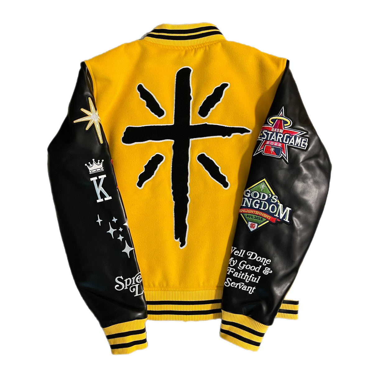 LORD MONOGRAM VARSITY JACKET MUSTARD