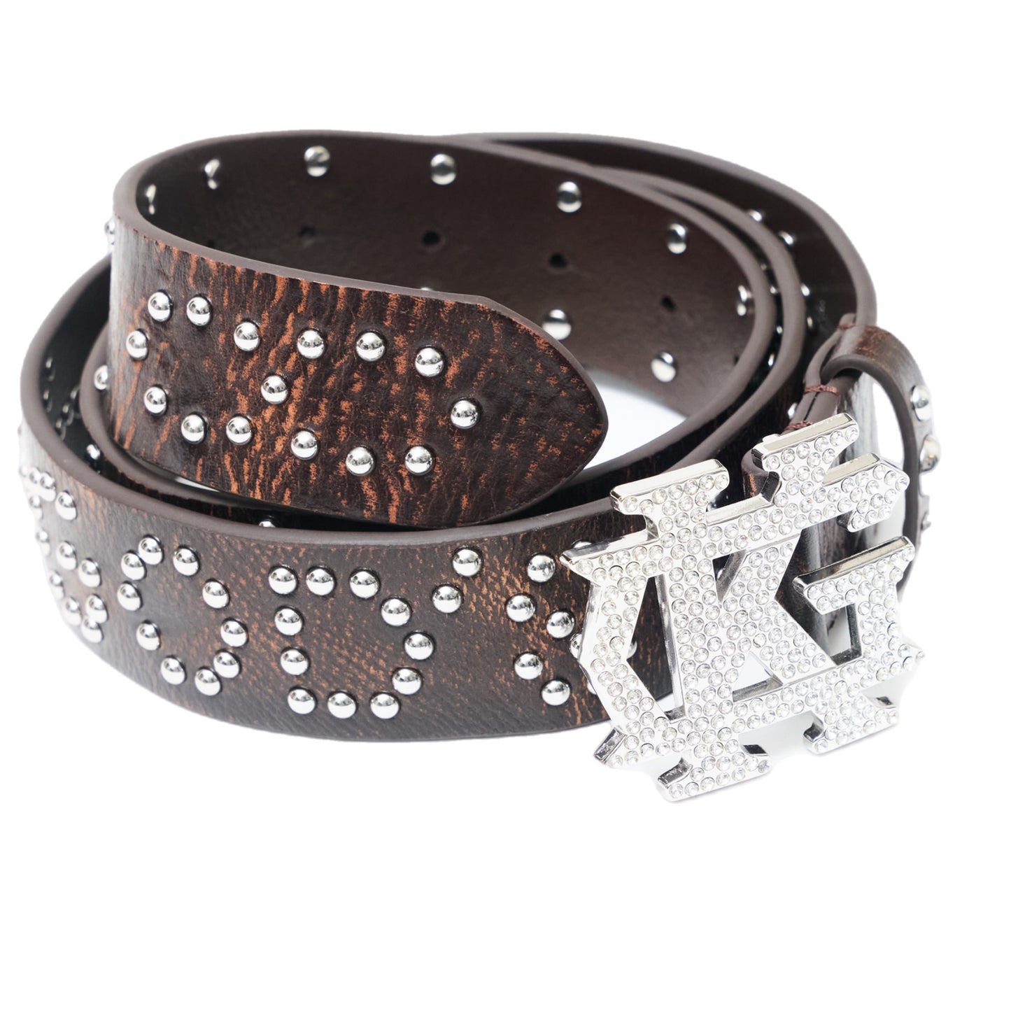 “The Belt of Truth” God’s Kingdom Studded Leather Belt [Aged Brown]