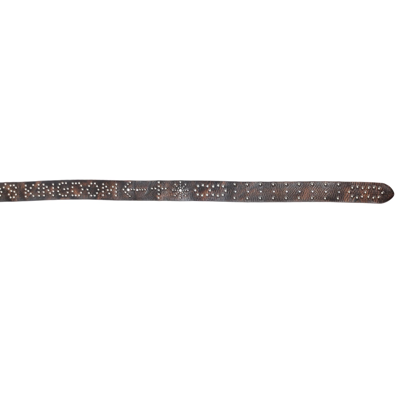 “The Belt of Truth” God’s Kingdom Studded Leather Belt [Aged Brown]