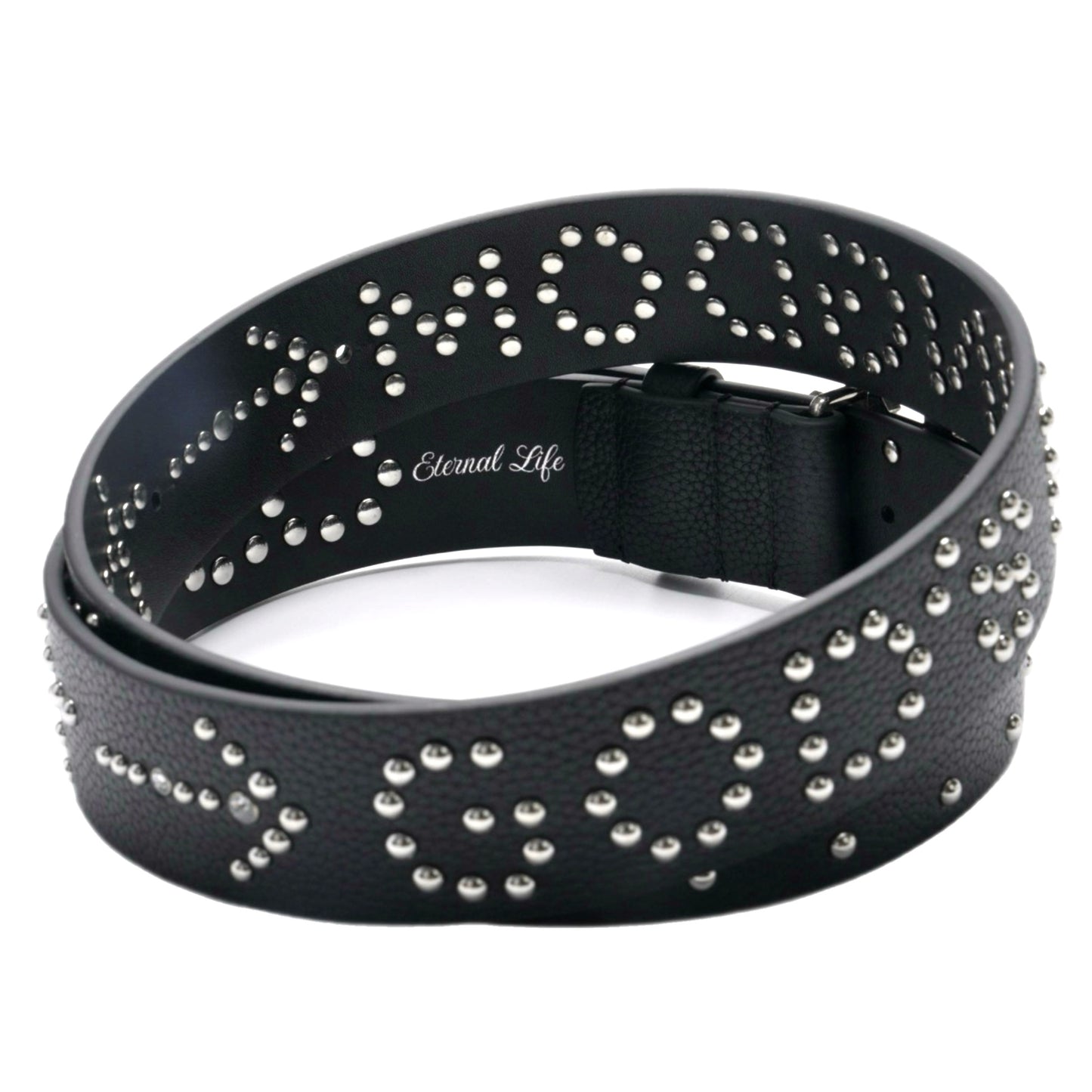 “The Belt of Truth” God’s Kingdom Studded Leather Belt [Black]