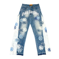 God's Kingdom "Divinity" Denim Patchwork Baggy Jeans