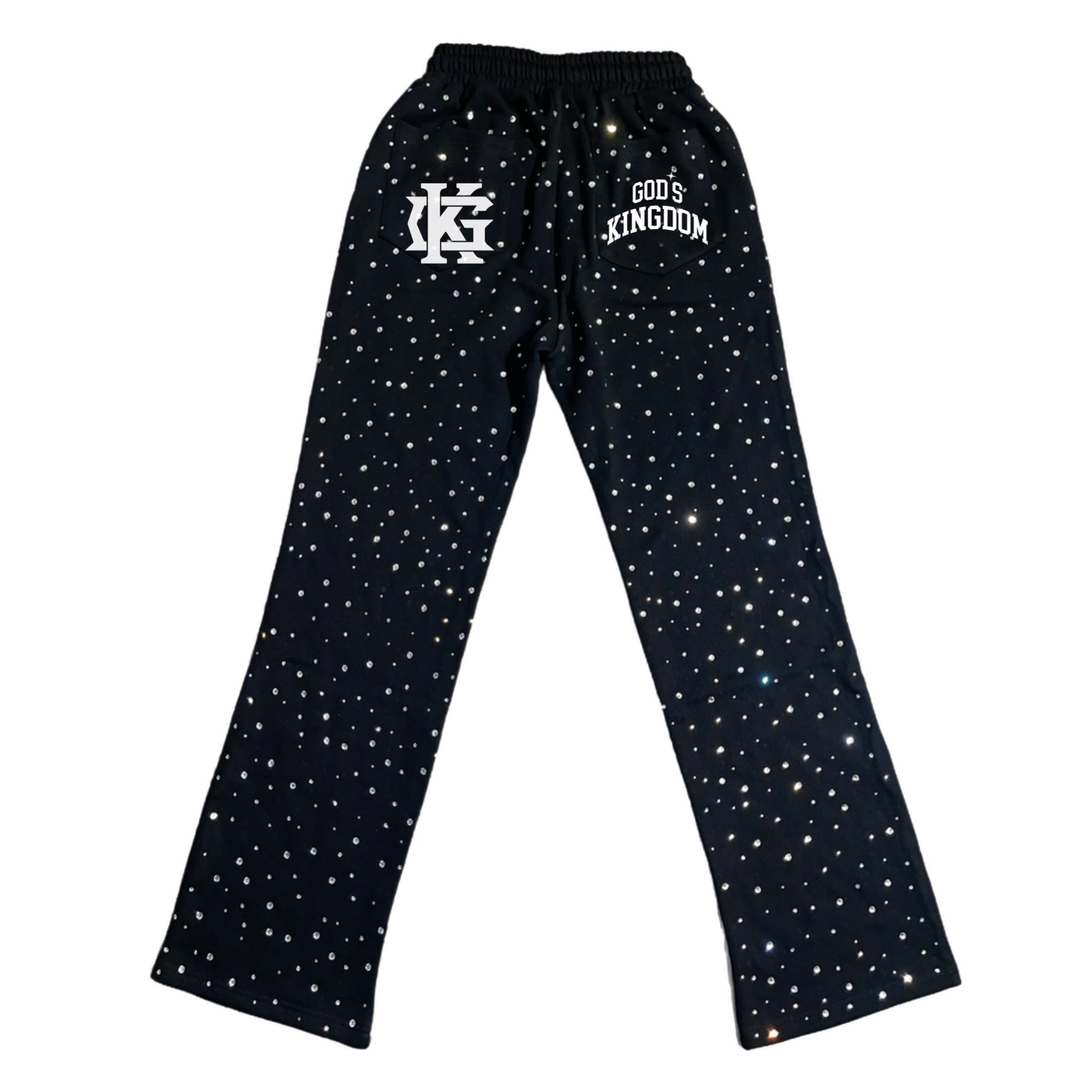 God’s Kingdom “Infinity” All Over Rhinestone Sweatpants