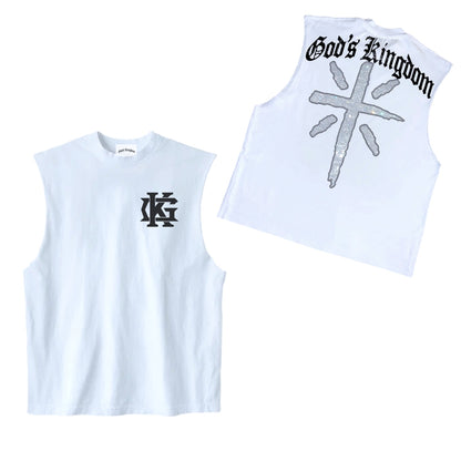 "Classic" GK Logo Muscle Tank (White)