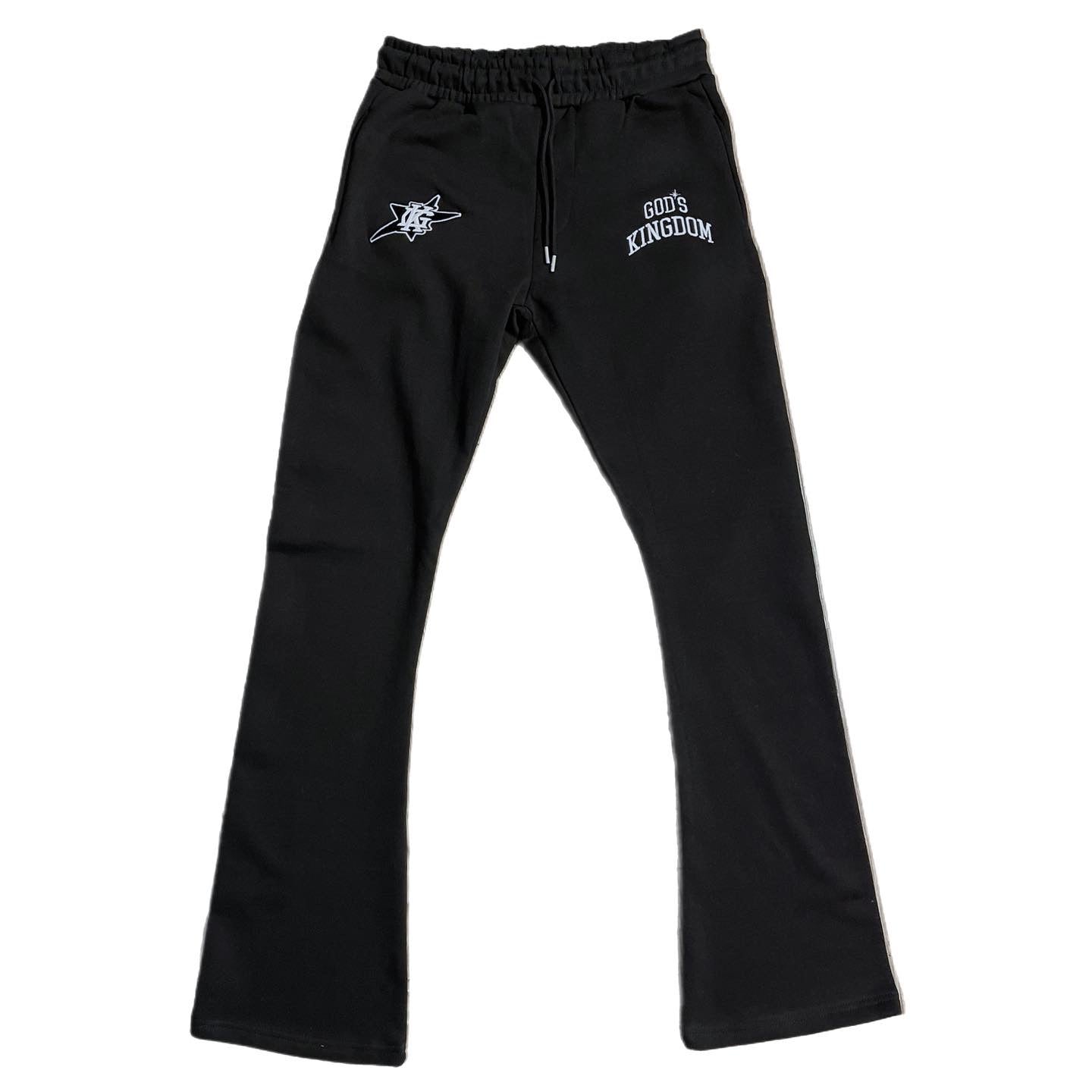 Stacked Flared Sweatpants (Black)