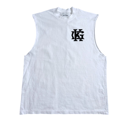 "Classic" GK Logo Muscle Tank (White)