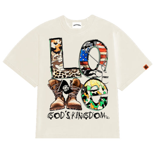 "Love Over War" Tee (Creme)