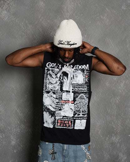 Jesus “Collage” Muscle Tank (Black)