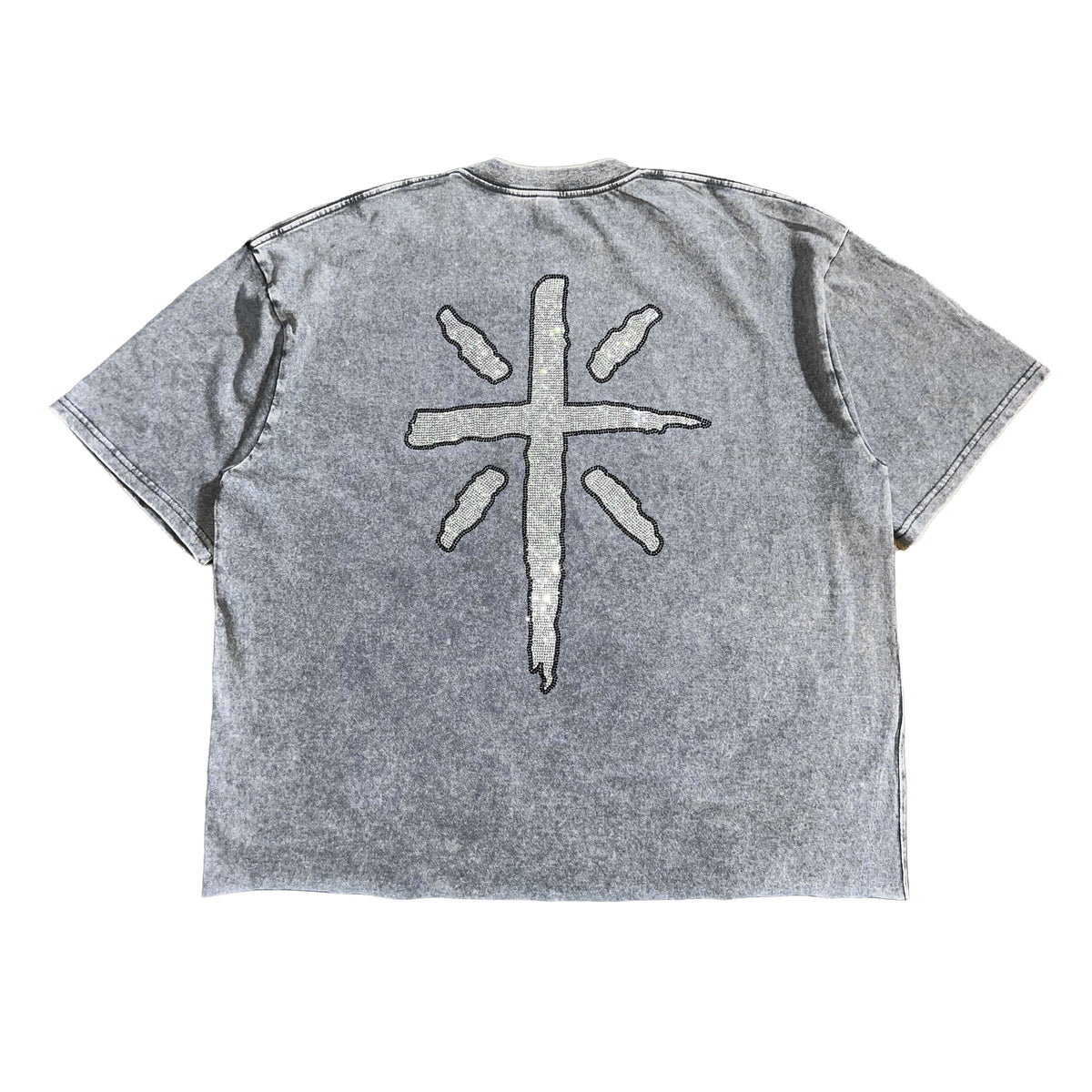 Rhinestone “Eagle” Tee (Stone Grey)