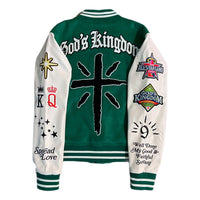God’s Kingdom “All Star” Varsity Jacket (Kelly Green)