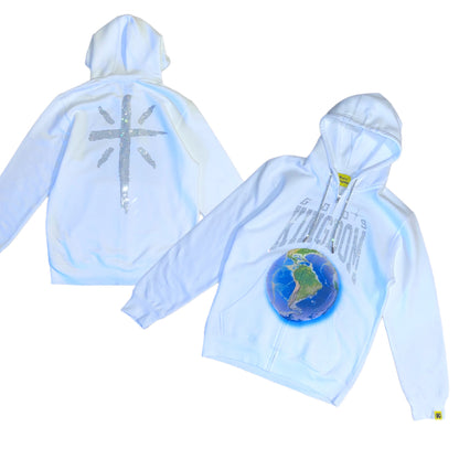 “Globe” Zip-Up Hoodie