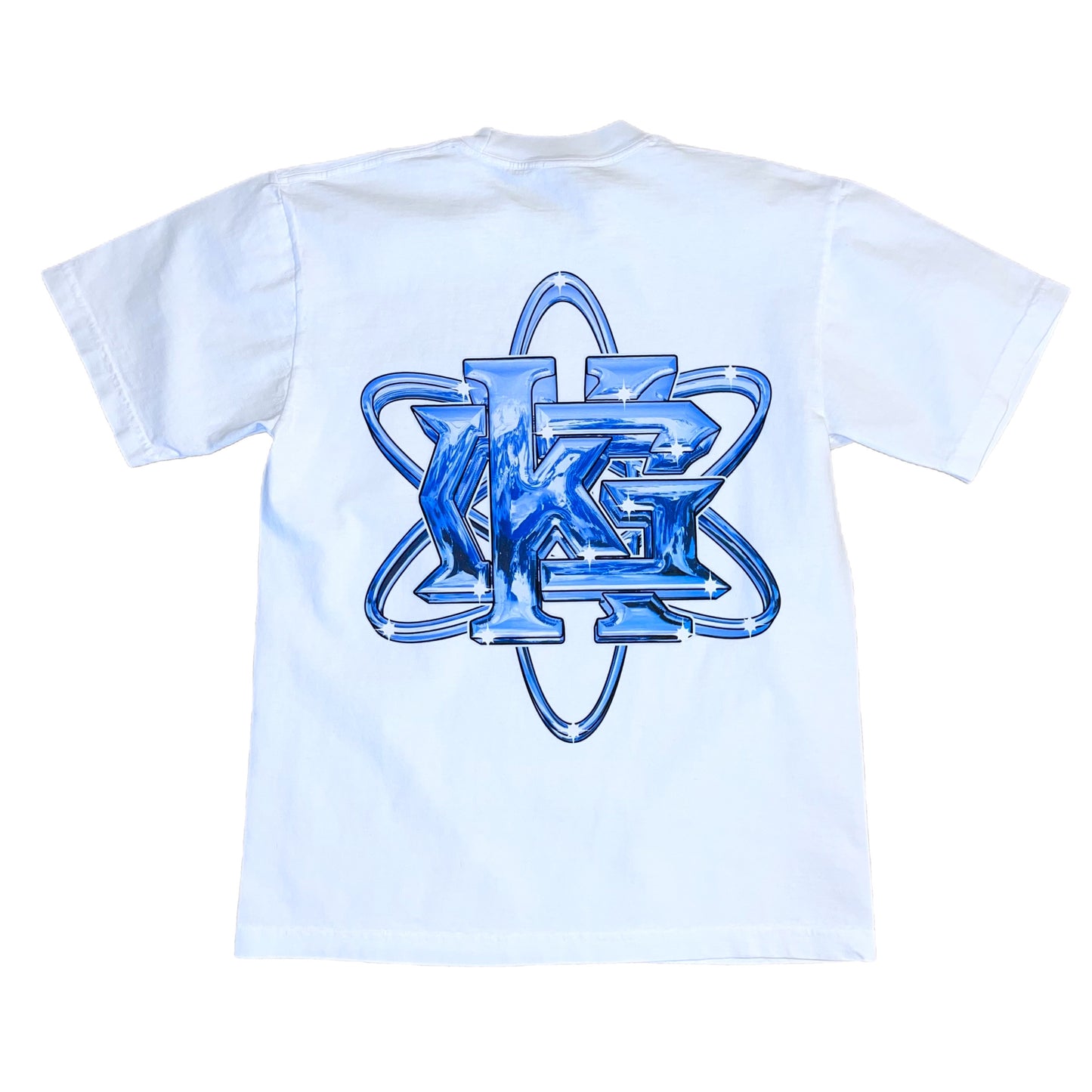 GK Blue Chrome Atom Tee